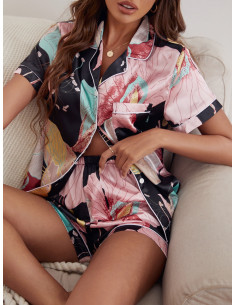 Conjunto de Pijama de Satén...