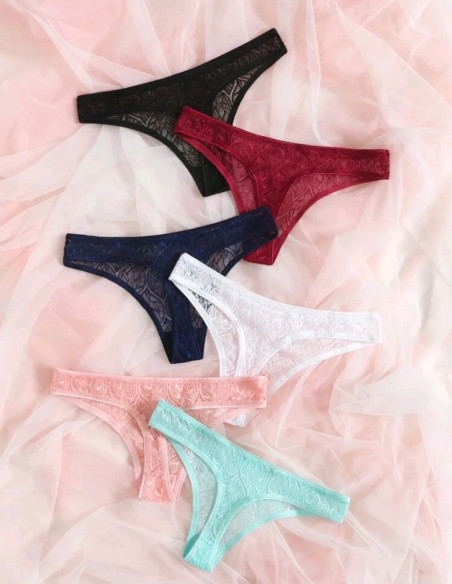 Set de tangas 6 piezas