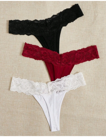 Set de tangas 3 piezas