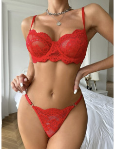 Set de lencería con ribete...