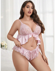 Set de lencería con encaje...