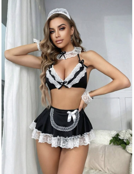 Disfraz de asistenta Set de lencería