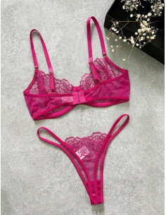 Set con encaje floral con aro 2