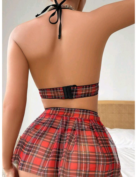 Set de lencería de cuadros