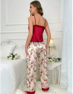 Pijama floral de satén 2