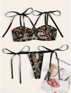 Set de lencería Floral