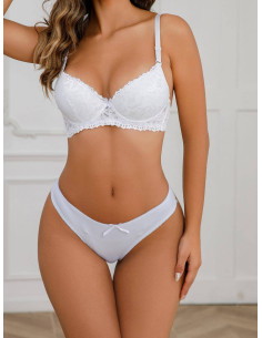 Set de lencería con encaje floral con aro