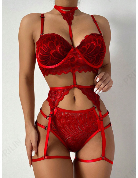 Nuevo Atractivo Lencería De Encaje Tentación De Cuerpo Entero Transparente Para Mujeres Con Cuello Halter Nuevo Atractivo Lencería De Encaje Tentación De Cuerpo Entero Transparente Para Mujeres Con Cuello Halter