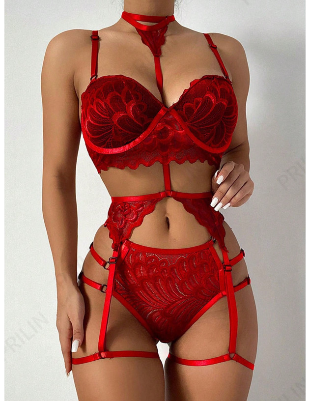 Nuevo Atractivo Lencería De Encaje Tentación De Cuerpo Entero Transparente Para Mujeres Con Cuello Halter Nuevo Atractivo Lencería De Encaje Tentación De Cuerpo Entero Transparente Para Mujeres Con Cuello Halter