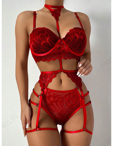 Nuevo Atractivo Lencería De Encaje Tentación De Cuerpo Entero Transparente Para Mujeres Con Cuello Halter Nuevo Atractivo Lencería De Encaje Tentación De Cuerpo Entero Transparente Para Mujeres Con Cuello Halter