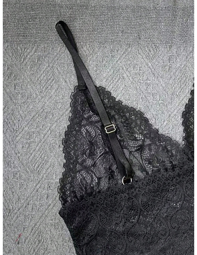 3 piezas Set de lencería con encaje floral