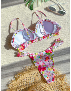 SHEIN Swim Mod Bañador bikini push up con estampado floral 2