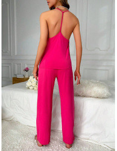 Conjunto de pijama con encaje en contraste 2