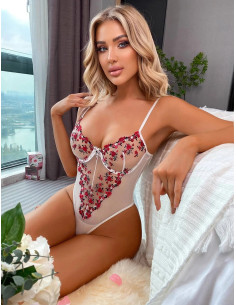 Body Teddy de malla con...