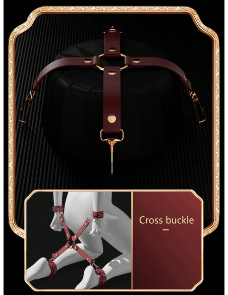 Conjunto Bdsm De 12 Piezas De Juguetes Sexuales De PU Rojo Divertidos Suministros Sm Para Parejas, Ataduras Y Clips Para El