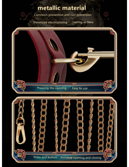 Conjunto Bdsm De 12 Piezas De Juguetes Sexuales De PU Rojo Divertidos Suministros Sm Para Parejas, Ataduras Y Clips Para El