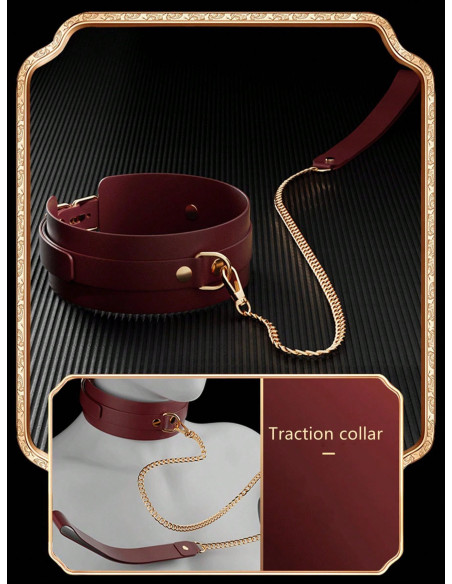 Conjunto Bdsm De 12 Piezas De Juguetes Sexuales De PU Rojo Divertidos Suministros Sm Para Parejas, Ataduras Y Clips Para El