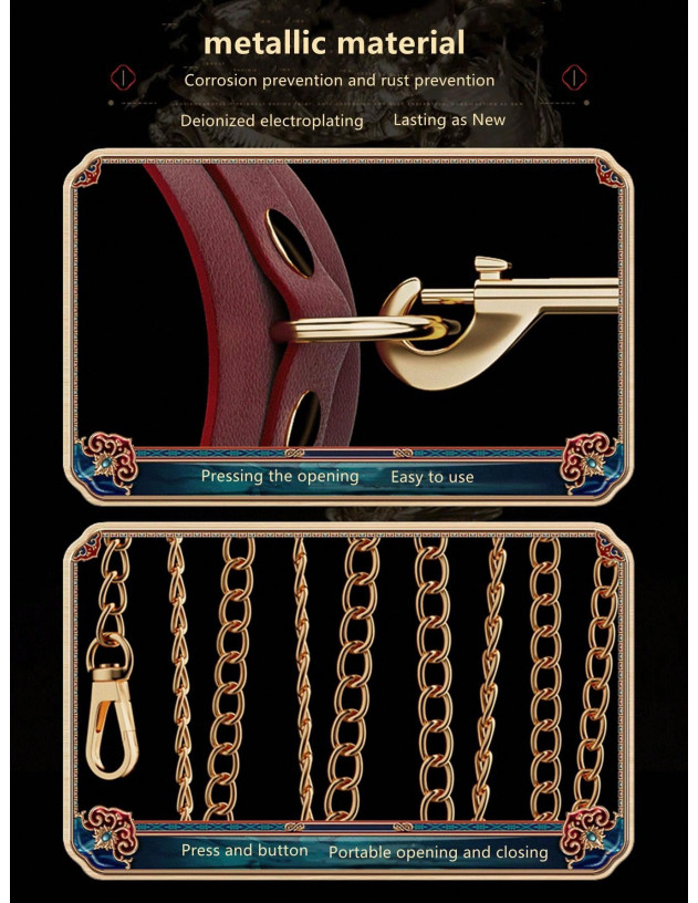 Conjunto Bdsm De 12 Piezas De Juguetes Sexuales De PU Rojo Divertidos Suministros Sm Para Parejas, Ataduras Y Clips Para El