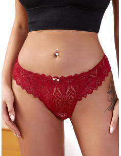 Lencería De Tanga De Encaje Floral 2