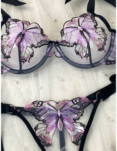 Set sexy bordado mariposa 2