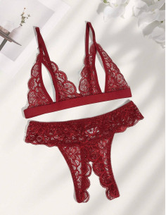 Set lencería de ribete con...