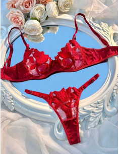 Set de lencería satén...