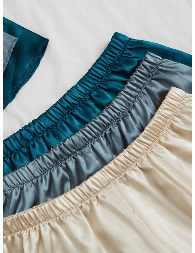 6 piezas Conjunto de ropa de dormir de unicolor, conjunto de pijama con camiseta de tirantes con volantes y pantalones cortos