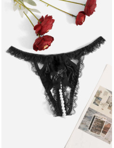 Tangas de encaje con perlas... 2