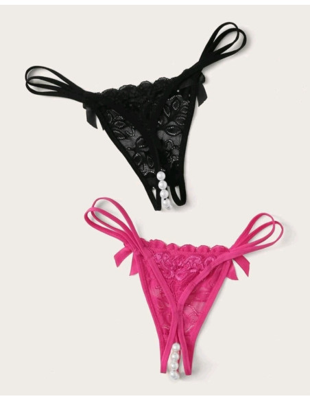 Tangas con perlas estimulante