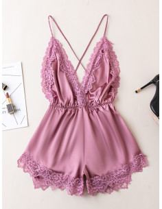 Body de satén con encaje