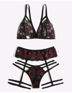 Set de encaje con liguero 2